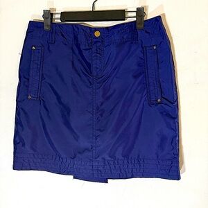 Ralph Lauren Golf Blue Nylon Mini Skirt with Pockets